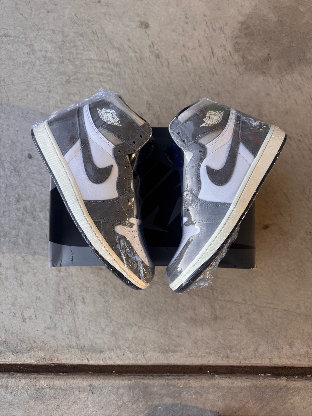 Jordan High-Top Sneakers - White & Gray
